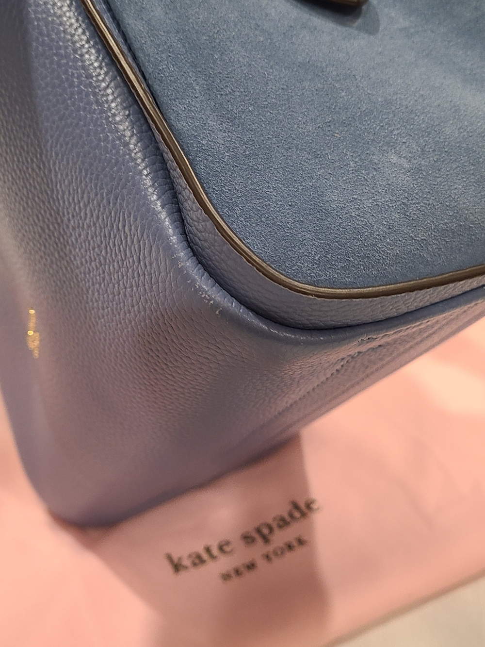 Kate Spade Knott Medium Pebbled Leather and Suede Crossbody Bag - Picture 5 of 16